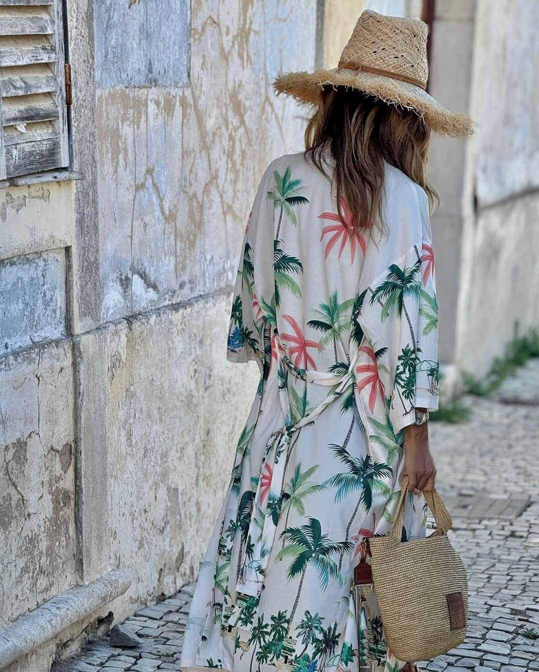 Sun Protective Clothes Shawl Internet Celebrity Same Printed Sleeve Cardigan Long Shawl Bella Mia